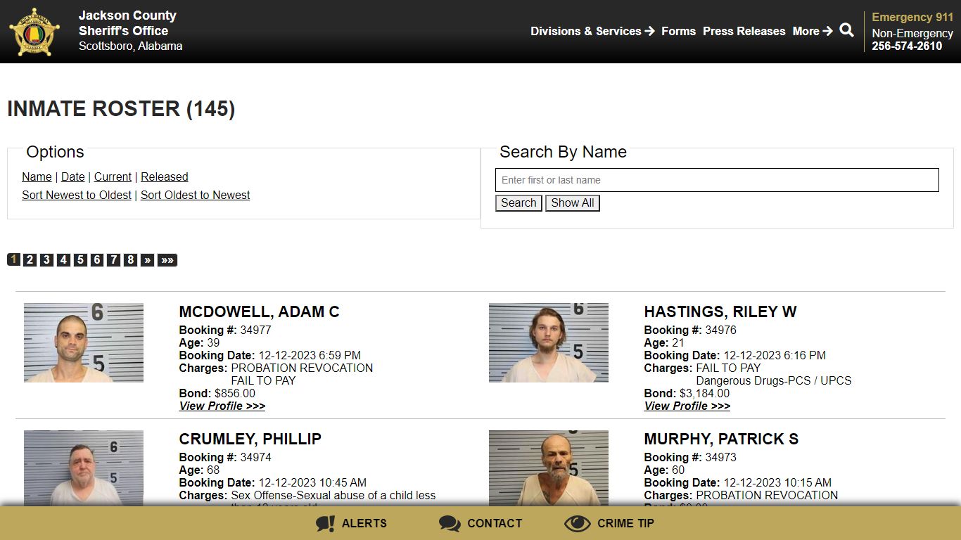Inmate Roster | Jackson County Sheriff's Office